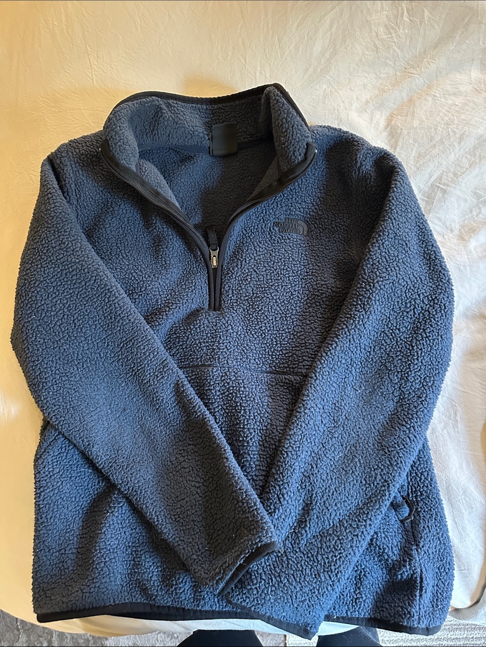 The North Face Men's Navy Sherpa Half-Zip Fleece Pullover